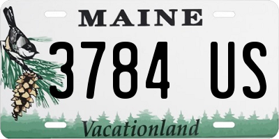 ME license plate 3784US