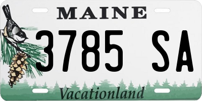 ME license plate 3785SA