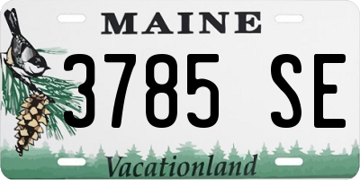 ME license plate 3785SE