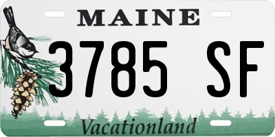 ME license plate 3785SF