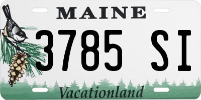 ME license plate 3785SI