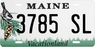 ME license plate 3785SL