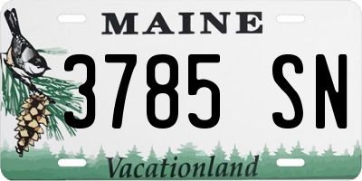 ME license plate 3785SN