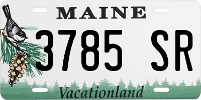 ME license plate 3785SR