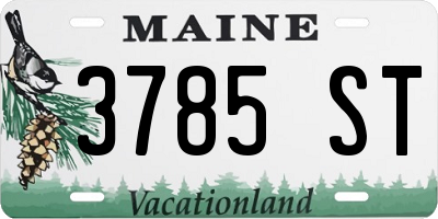 ME license plate 3785ST