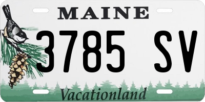 ME license plate 3785SV