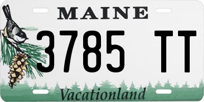 ME license plate 3785TT