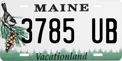 ME license plate 3785UB