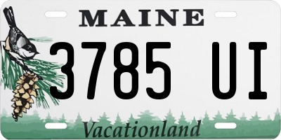 ME license plate 3785UI