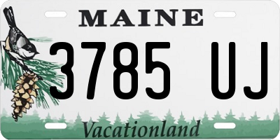 ME license plate 3785UJ
