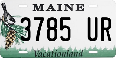 ME license plate 3785UR