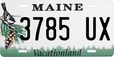 ME license plate 3785UX