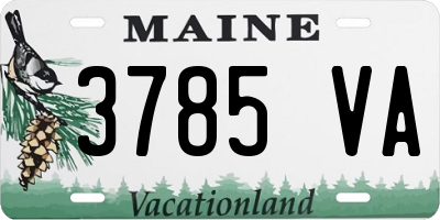 ME license plate 3785VA
