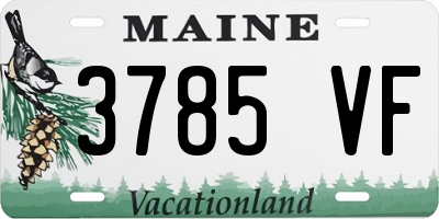 ME license plate 3785VF