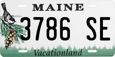 ME license plate 3786SE
