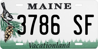 ME license plate 3786SF
