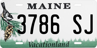 ME license plate 3786SJ