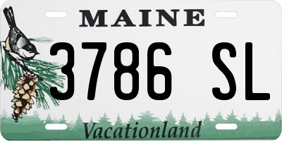 ME license plate 3786SL