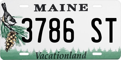 ME license plate 3786ST
