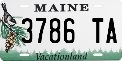 ME license plate 3786TA