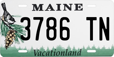ME license plate 3786TN