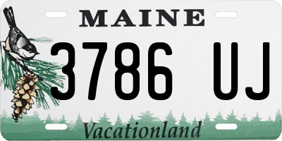 ME license plate 3786UJ