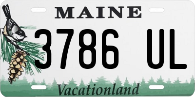 ME license plate 3786UL