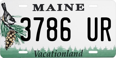 ME license plate 3786UR