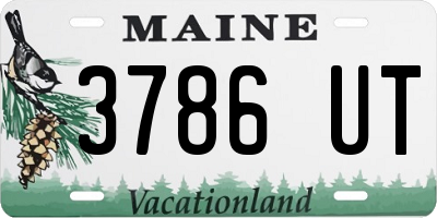 ME license plate 3786UT