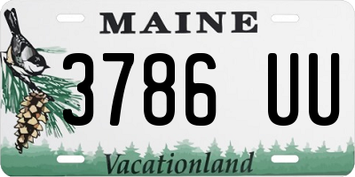 ME license plate 3786UU