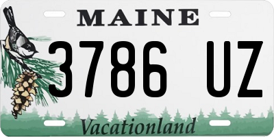 ME license plate 3786UZ