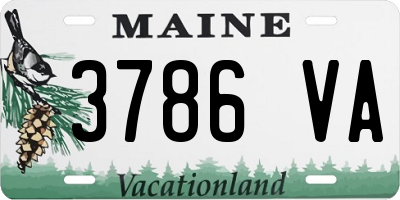 ME license plate 3786VA