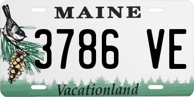 ME license plate 3786VE