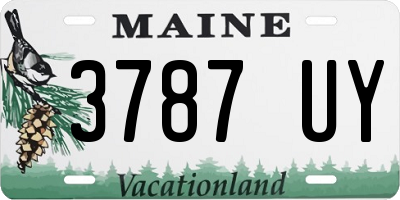 ME license plate 3787UY