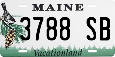 ME license plate 3788SB