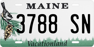 ME license plate 3788SN