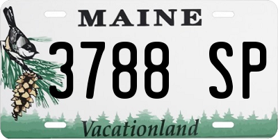 ME license plate 3788SP