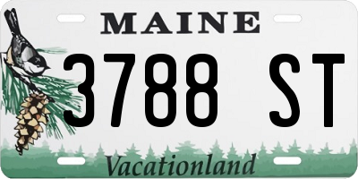 ME license plate 3788ST