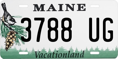 ME license plate 3788UG