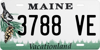 ME license plate 3788VE