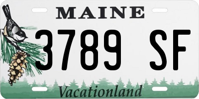 ME license plate 3789SF