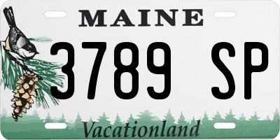 ME license plate 3789SP