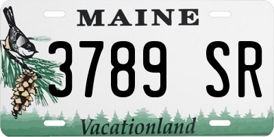 ME license plate 3789SR