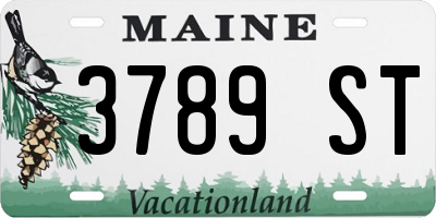 ME license plate 3789ST