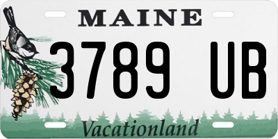 ME license plate 3789UB