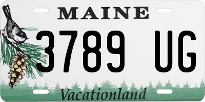 ME license plate 3789UG