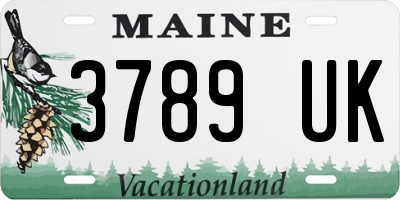 ME license plate 3789UK