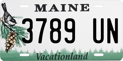 ME license plate 3789UN