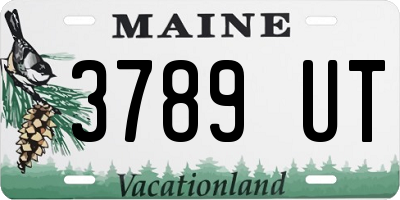 ME license plate 3789UT