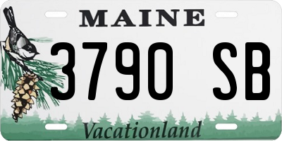 ME license plate 3790SB